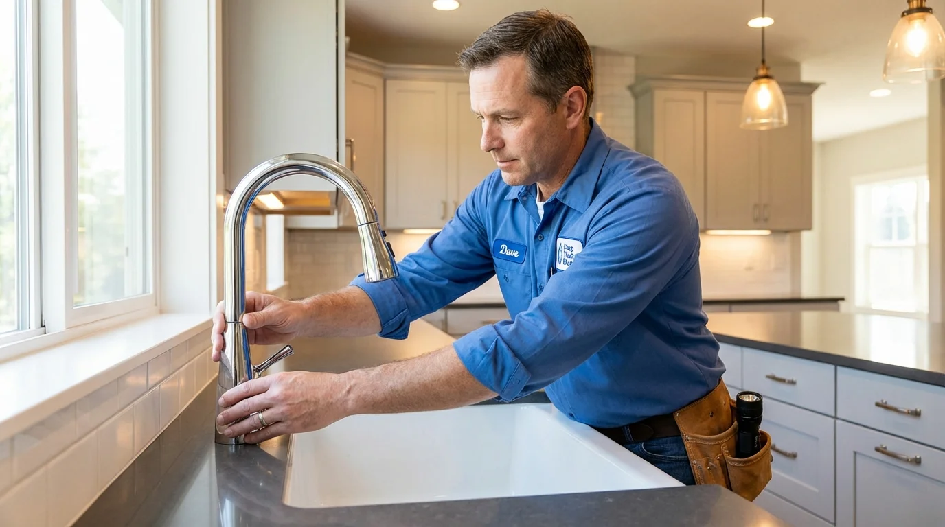 Kitchen faucet installation by Johns Plumbing LLC in Astatula